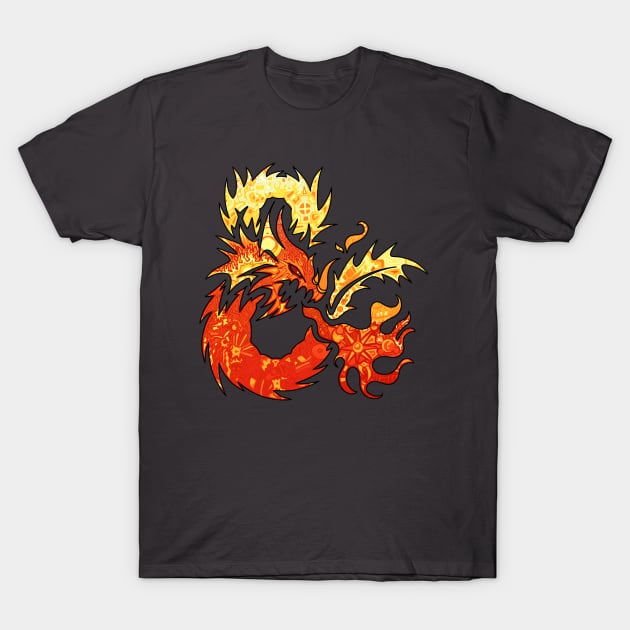 Fire Dragon T-Shirt by paintchips